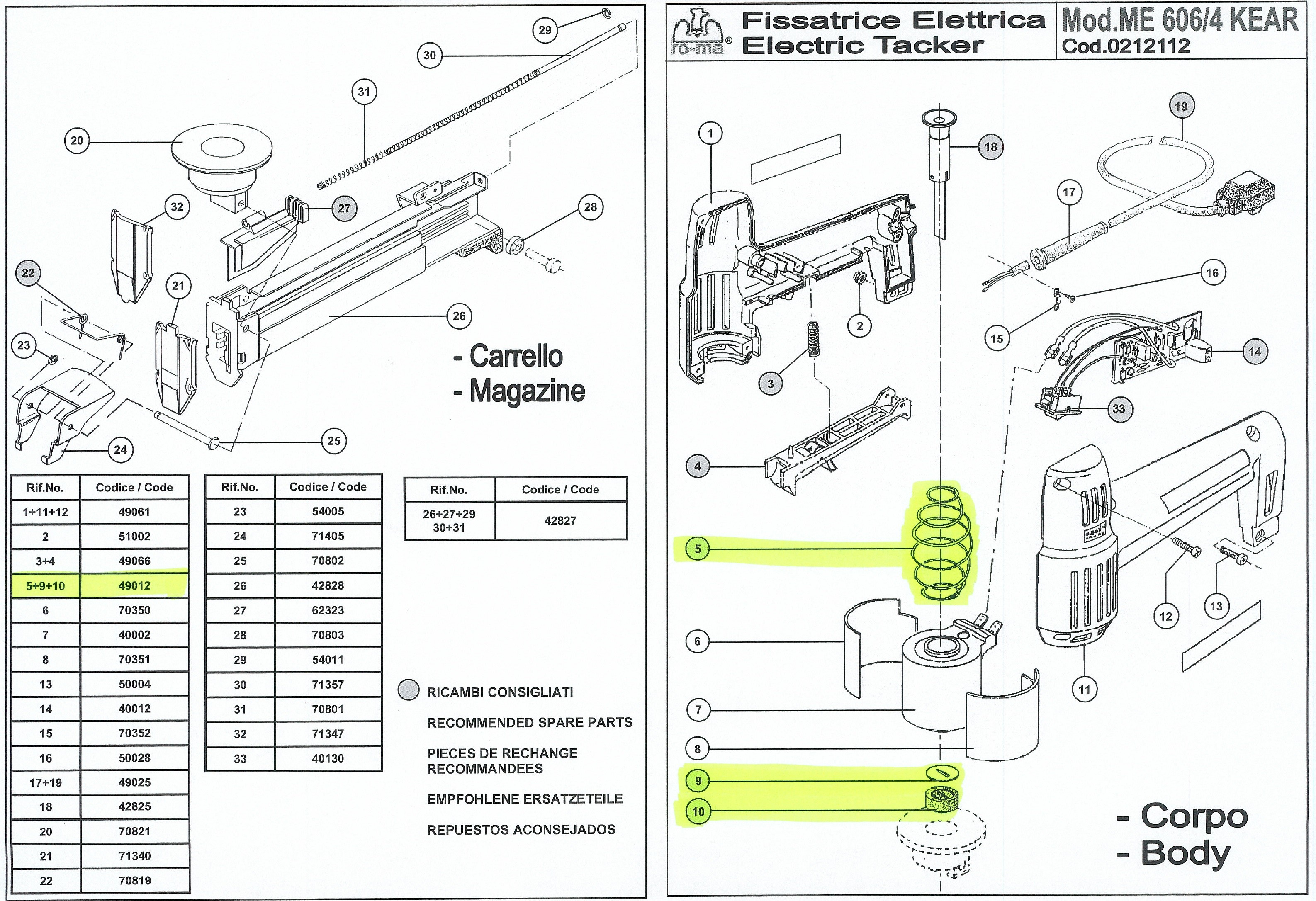maestri me 606 4000 spring bumper kit